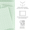 California King Urban Arrows Jade Patterned Ultra-Soft Bed Sheet Set - Modern Elegance