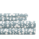 California King Cloud Burst Cloud Blue Patterned Ultra-Soft Bed Sheet Set - Soft Lines