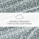 California King Cloud Burst Cloud Blue Patterned Ultra-Soft Bed Sheet Set - Soft Lines