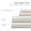 California King Distressed Awning Stripe Natural Patterned Ultra-Soft Bed Sheet Set - Soft Lines