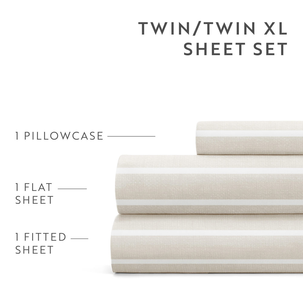 Patterned Ultra-Soft Bed Sheet Set - Soft Lines