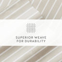 California King Distressed Awning Stripe Natural Patterned Ultra-Soft Bed Sheet Set - Soft Lines