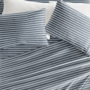 California King Distressed Awning Stripe Stone Patterned Ultra-Soft Bed Sheet Set - Soft Lines