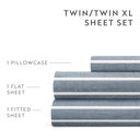 California King Distressed Awning Stripe Stone Patterned Ultra-Soft Bed Sheet Set - Soft Lines