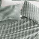 Full/Double Distressed Awning Stripe Eucalyptus Patterned Ultra-Soft Bed Sheet Set - Soft Lines