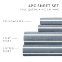 Full/Double Distressed Awning Stripe Stone Patterned Ultra-Soft Bed Sheet Set - Soft Lines