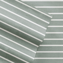 King Distressed Awning Stripe Eucalyptus Patterned Ultra-Soft Bed Sheet Set - Soft Lines