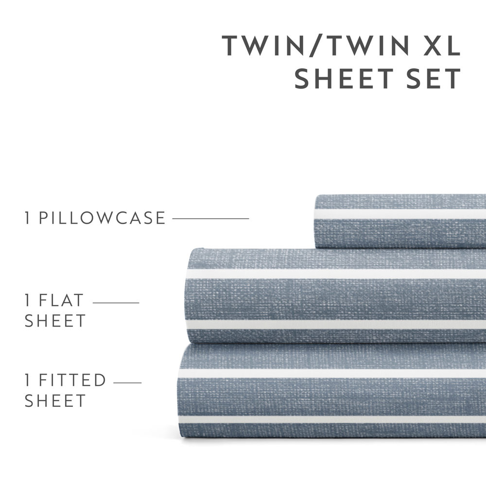 Patterned Ultra-Soft Bed Sheet Set - Soft Lines