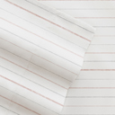 California King Soft Stitch Stripe Terracotta Patterned Ultra-Soft Bed Sheet Set - Soft Lines