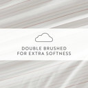 California King Soft Stitch Stripe Terracotta Patterned Ultra-Soft Bed Sheet Set - Soft Lines