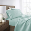 California King Aqua Essential Colors Microfiber Bed Sheet Set