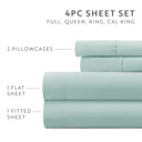 California King Aqua Essential Colors Microfiber Bed Sheet Set