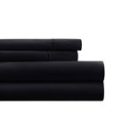 California King Black Essential Colors Microfiber Bed Sheet Set