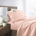 California King Blush Essential Colors Microfiber Bed Sheet Set