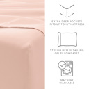 California King Blush Essential Colors Microfiber Bed Sheet Set