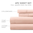 California King Blush Essential Colors Microfiber Bed Sheet Set