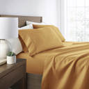 California King Gold Essential Colors Microfiber Bed Sheet Set