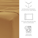 California King Gold Essential Colors Microfiber Bed Sheet Set