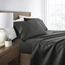 California King Gray Essential Colors Microfiber Bed Sheet Set