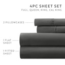 California King Gray Essential Colors Microfiber Bed Sheet Set