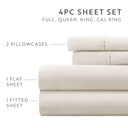 California King Ivory Essential Colors Microfiber Bed Sheet Set