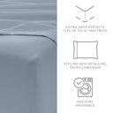 California King Light Blue Essential Colors Microfiber Bed Sheet Set