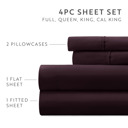 California King Purple Essential Colors Microfiber Bed Sheet Set