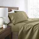 California King Sage Essential Colors Microfiber Bed Sheet Set