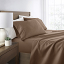 California King Taupe Essential Colors Microfiber Bed Sheet Set