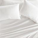 California King White Essential Colors Microfiber Bed Sheet Set