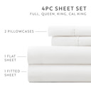 California King White Essential Colors Microfiber Bed Sheet Set