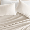 Full/Double Ivory Essential Colors Microfiber Bed Sheet Set