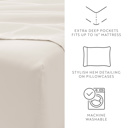 Full/Double Ivory Essential Colors Microfiber Bed Sheet Set