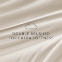 Full/Double Ivory Essential Colors Microfiber Bed Sheet Set