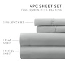 Full/Double Light Gray Essential Colors Microfiber Bed Sheet Set