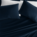 Full/Double Navy Essential Colors Microfiber Bed Sheet Set