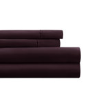 Full/Double Purple Essential Colors Microfiber Bed Sheet Set