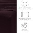 Full/Double Purple Essential Colors Microfiber Bed Sheet Set