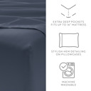 Full/Double Stone Essential Colors Microfiber Bed Sheet Set