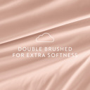 Queen Blush Essential Colors Microfiber Bed Sheet Set