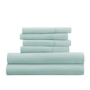 California King Aqua Essential Colors Microfiber Bed Sheet Set with Extra Pillowcases