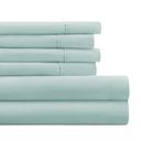 California King Aqua Essential Colors Microfiber Bed Sheet Set with Extra Pillowcases