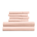 California King Blush Essential Colors Microfiber Bed Sheet Set with Extra Pillowcases