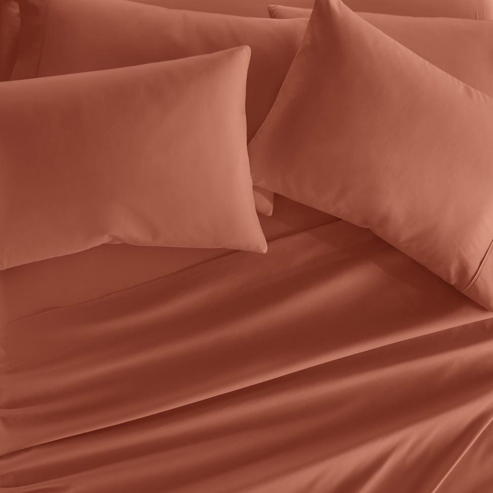 Essential Colors Microfiber Bed Sheet Set with Extra Pillowcases