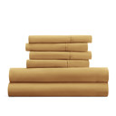 California King Gold Essential Colors Microfiber Bed Sheet Set with Extra Pillowcases