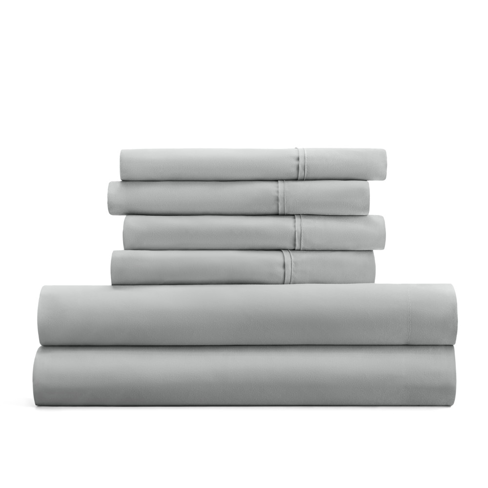 Essential Colors Microfiber Bed Sheet Set with Extra Pillowcases