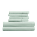 California King Mint Essential Colors Microfiber Bed Sheet Set with Extra Pillowcases