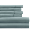 California King Ocean Essential Colors Microfiber Bed Sheet Set with Extra Pillowcases