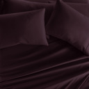 California King Purple Essential Colors Microfiber Bed Sheet Set with Extra Pillowcases