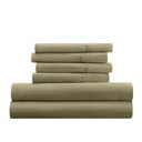 California King Sage Essential Colors Microfiber Bed Sheet Set with Extra Pillowcases